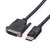 ROLINE DisplayPort Kabel DP Male - DVI Male (24+1), LSOH, zwart, 1,5 m
