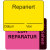 Zweiteilige Kennzeichnungsetiketten, 4 x 3 cm, oberes Etikett ablösbar Version: 02 - Repariert / zur Reperatur