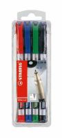 Permanent-Marker STABILO® Write-4-all® Medium, 1 mm (M), Etui mit 4 Stiften