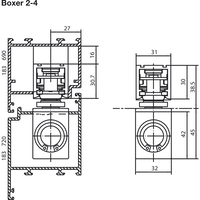 Produktbild zu Gleitschiene BOXER ISM, silber