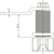 Skizze zu Blechmontagezylinder 7586 A m. Drehknopf absperrbar 45°,ø 20 mm, verchromt
