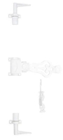SACHET D'ACCESSOIRES TUBRAIN POIGNÉE FEUILLE ALUMINIUM BLANC 9016 - TORBEL - 04P1S5P