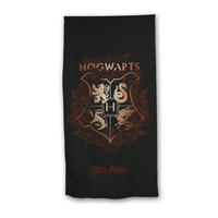 TOALLA PLAYA PISCINA BAÑO HARRY POTTER HOGWARTS NEGRA 140 X 70CM