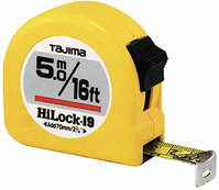 Tajima Bandmaß HI-Lock 5m/25mm, ABS-Gehäuse, gelbes Band