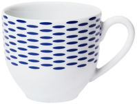 Espresso-Obertasse Mixor mit Dekor; 100ml, 6.2x5.5 cm (ØxH); weiß/blau; rund; 6