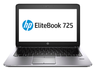 HP EliteBook 725 G2 Laptop 31,8 cm (12.5") HD AMD PRO A8 PRO A8-7150B 4 GB DDR3L-SDRAM 500 GB HDD Wi-Fi 4 (802.11n) Windows 7 Professional Zwart, Zilver
