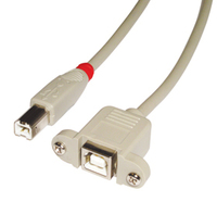 Lindy 31800 USB-kabel 0,5 m USB B Grijs