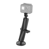 RAM Mounts Drill-Down Mount with Double Socket Arm with Action Camera Adapter