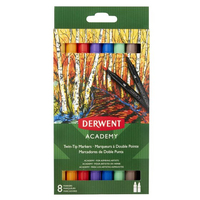 Derwent Academy marcador 8 pieza(s) Punta de pincel Multicolor