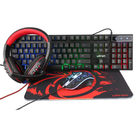 Ultron HAWK Gaming Set Tastatur Maus enthalten QWERTZ Deutsch Schwarz, Rot, Weiß