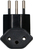 Max Hauri AG 166867 Netzstecker-Adapter T12 T13 Schwarz