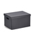 Aufbewahrungsbox, recycelt. Karton, schwarz / Maße: 25x35x20 cm, klappbar
