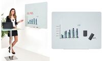 Bi-Office Tableau magnétique en verre, 1.500x1.200 mm, blanc (70030056)