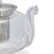 Relaxdays Teekanne mit Siebeinsatz, 1 Liter, Borosilikatglas, Edelstahl, Glaskanne für losen Tee, transparent/silber