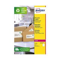 Avery Laser Recycled Address Label 199.6x289.1mm 1 Per A4 Sheet (Pack 15 Labels)