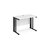 Maestro 25 straight desk 1000mm x 600mm - black cable managed leg frame and whit