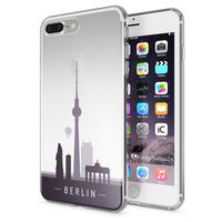 iPhone 8 Plus / 7 Plus Hülle Handyhülle von NALIA, Silikon Case Cover Bumper Berlin Skyline