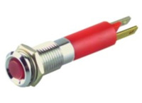LED-Signalleuchte, 12 V (DC), rot, 10 mcd, Einbau-Ø 8 mm, RM 4.3 mm, LED Anzahl:
