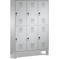 EVOLO cloakroom locker, double tier, with feet