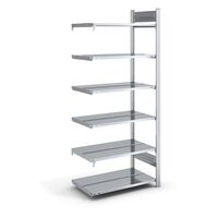 Boltless filing shelf unit, zinc plated