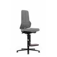 NEON industrial swivel chair, floor glides, step-up