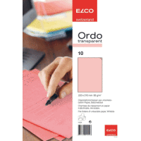 Organisationsmappe Ordo transparent Papier A4 220x310 mm rot VE=10 Stück