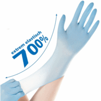 Nitril-Handschuh Safe Super Stretch puderfrei M 24cm blau VE=100 Stück