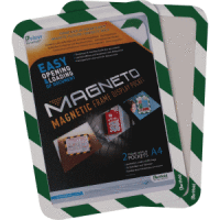 Sichtrahmen Magneto Safety Line A4 magnetisch grün/weiß 2 Stück