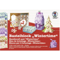 Bastelblock Wintertime 300g/qm 24x34cm VE=16 Blatt sortiert