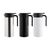 Olympia Vacuum Coffee Jug in White with Matt Black Handle and Lid - 1L