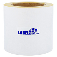 Papier-Band 100 mm Breite, weiß matt unbeschichtet, permanent, 40 lfm auf 1 Rolle(n), 3 Zoll (76,2 mm) Kern