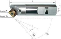 Frez do fazowania 10–80°, 1-ostrz.,D25mm