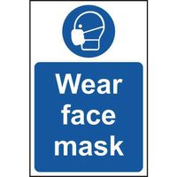 Wear face mask mandatory signs