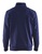 Sweater mit Half Zip 2 farbig marineblau/gelb - Rückansicht
