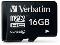 Verbatim 16GB microSDHC CL10 memóriakártya + adapter