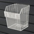 Storbox "Cube" / bac à marchandises / boîte pour système de parois à lamelles, 150 x 150 x 178 mm | transparent, cristallin
