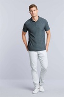 Póló (Gildan Softstyle) galléros férfi férfi (100%pamut 177g/m2) black, XL