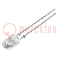 LED; oval; 5x4,1mm; warmweiß; 22000÷25000mcd; 70/40°; 2,9÷3,6V