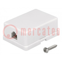 Socket; RJ12; Layout: 6p6c; surface-mounted,screw,self-adhesive