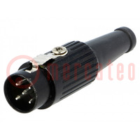 Plug; DIN; male; PIN: 5; Layout: 360°; straight; for cable; soldering