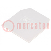 End/partition plate; grey; Width: 1mm; polyamide; -25÷100°C