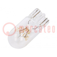 Filament lamp: automotive; W2,1x9,5d; 12V; 2W; Kind of bulb: T10
