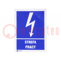 Safety sign; informative; self-adhesive folie; W: 74mm; H: 105mm