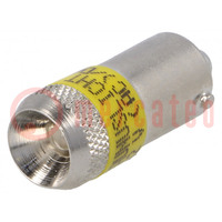 Lámpara LED; amarillo; Casquillo: BA9S; 12VDC