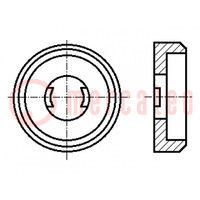 Ring; rond,gespecialiseerd; M6; D=15mm; h=4mm; polyamide; BN 5386