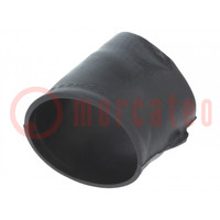 Heat shrink boot; glueless,angular; 14mm; black; -75÷150°C