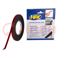 Tape: fixing; W: 9mm; L: 10m; Thk: 1.1mm; double-sided; acrylic