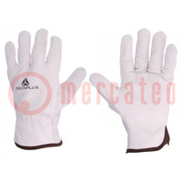 Protective gloves; Size: 8; natural leather; FBN49