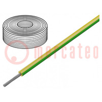 Wire; SiF; 1x16mm2; stranded; Cu; silicone; yellow-green; -60÷180°C