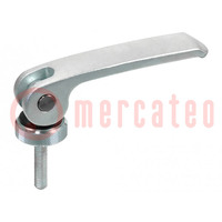 Lever; clamping; Thread len: 20mm; Lever length: 101mm